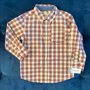 Carters Holiday Plaid Toddler dress shirt, 3T NWT